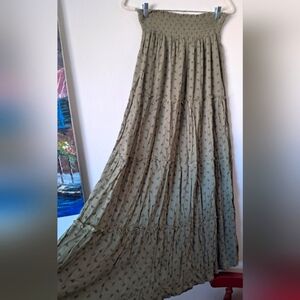 Mossimo Supply Co. Olive Maxi Skirt